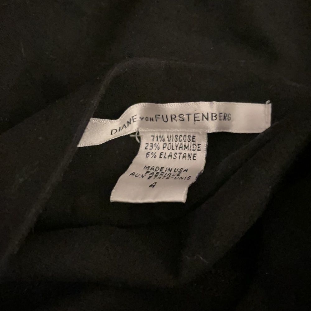 Diane Von Furstenburg Black Marta Pencil Skirt Size 4 - Picture 6 of 7